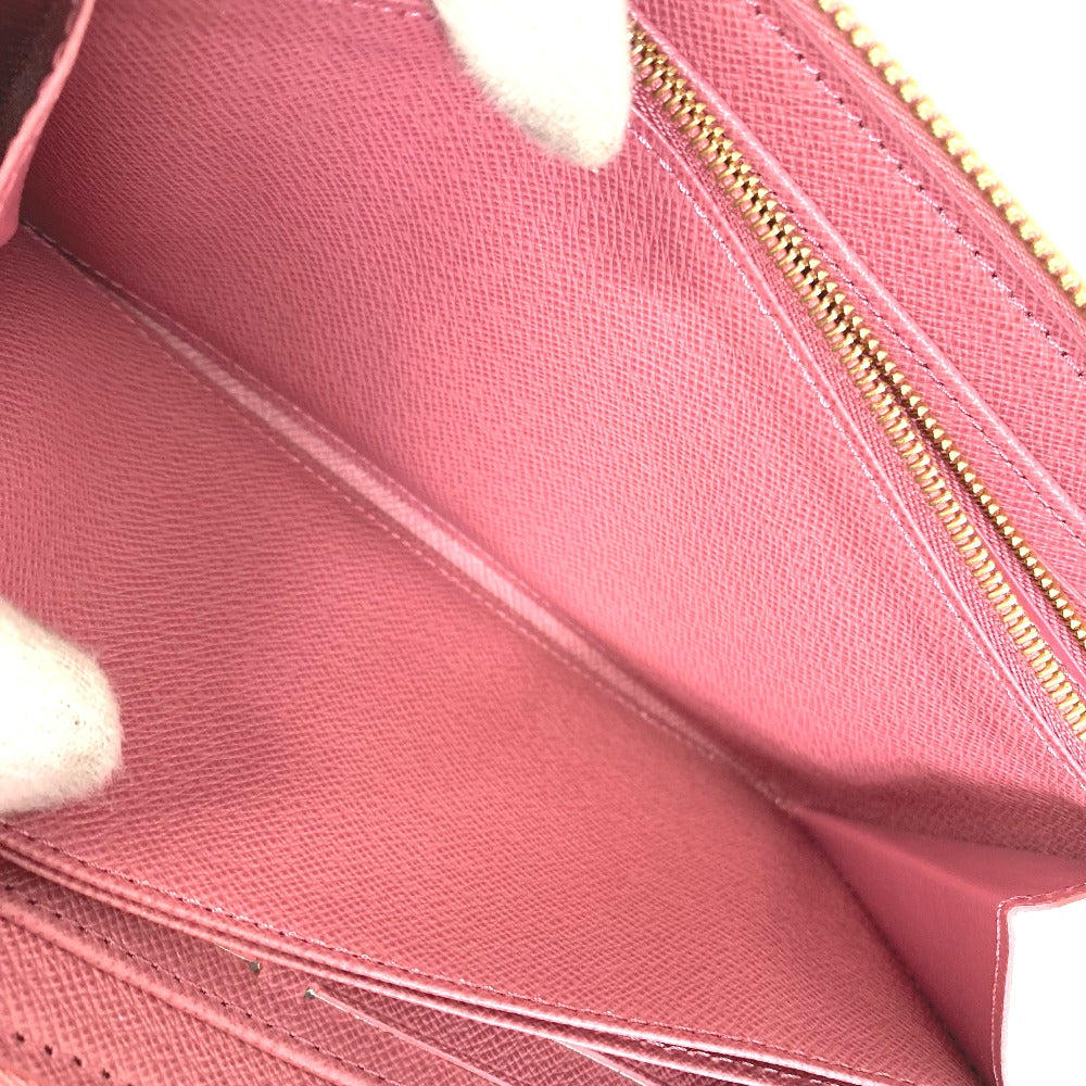 LOUIS VUITTON Long Wallet Purse M81182 Monogram denim pink Monogram denim Zippy wallet Women Used Authentic