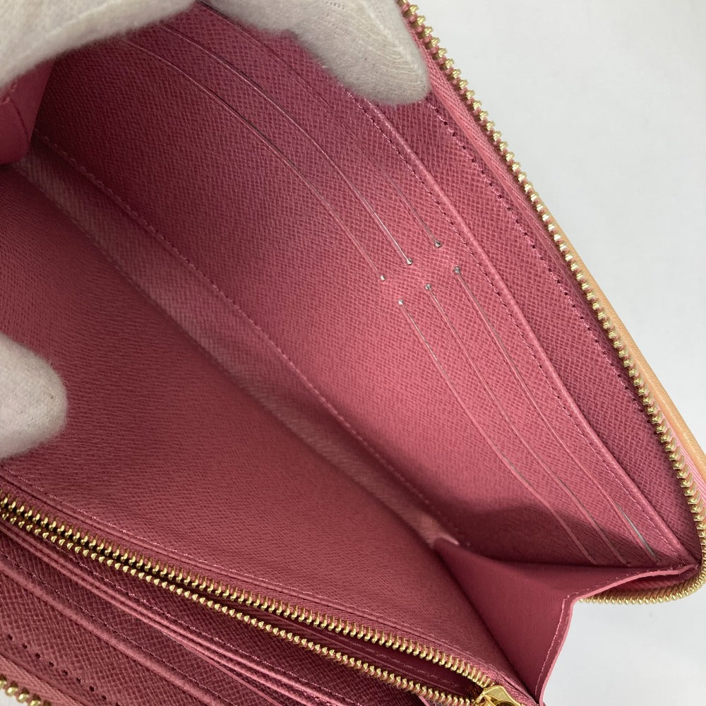 LOUIS VUITTON Long Wallet Purse M81182 Monogram denim pink Monogram denim Zippy wallet Women Used Authentic
