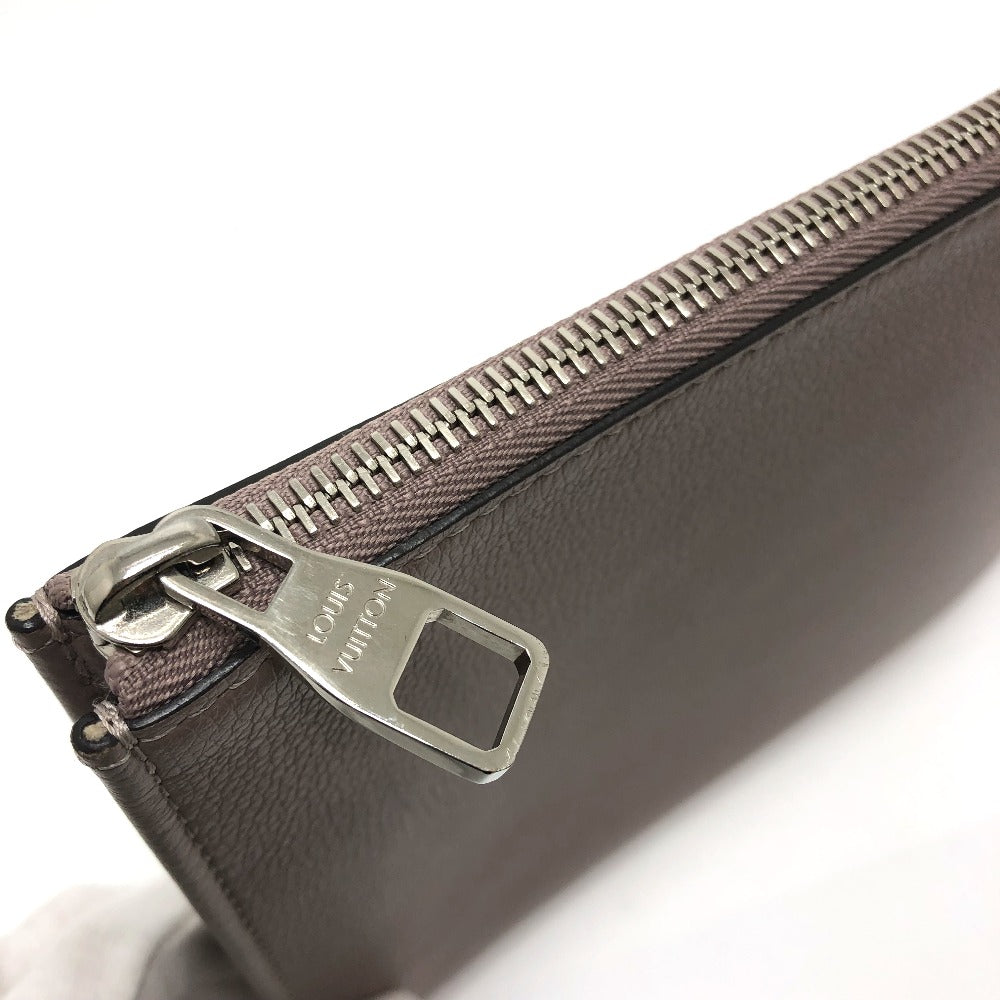 LOUIS VUITTON Clutch bag R99760 Taurillon Clemence Brown L-shaped fastener Pochette Jules PM