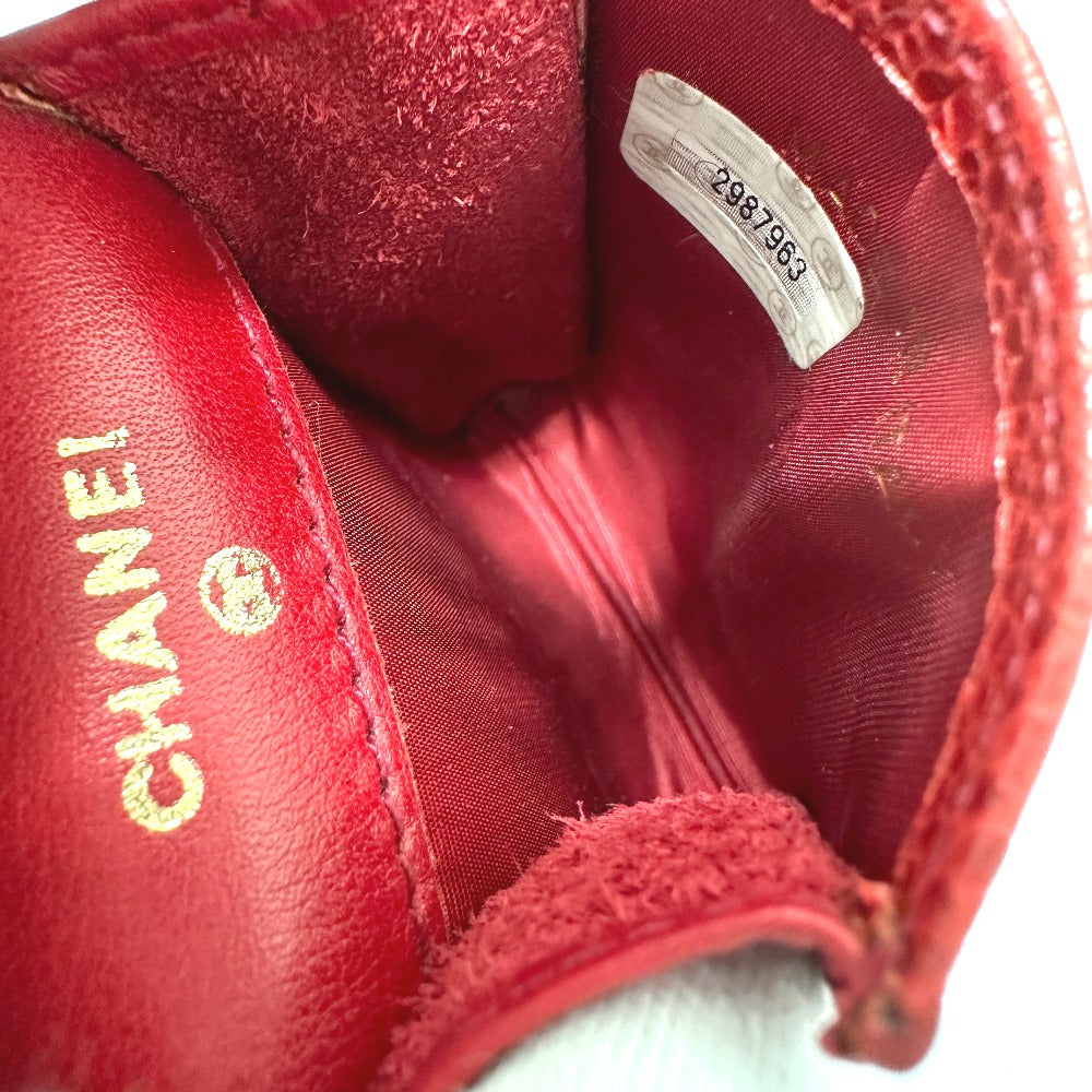 CHANEL Cigarette case Caviar skin Red CC COCO Mark mini