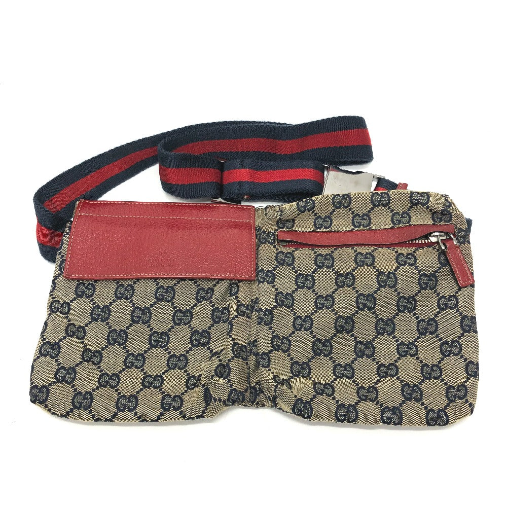 GUCCI Waist bag 28566 GG canvas / leather Red GG/logo Sling bag