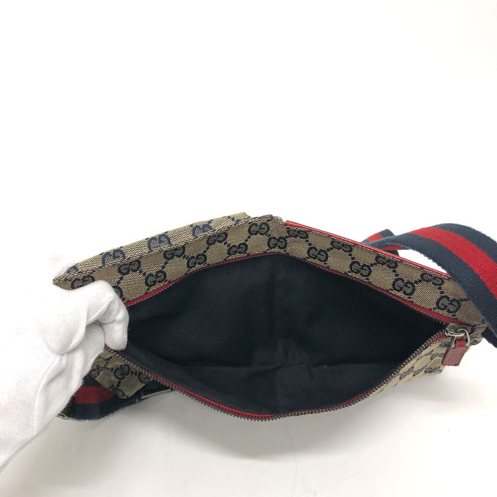 GUCCI Waist bag 28566 GG canvas / leather Red GG/logo Sling bag