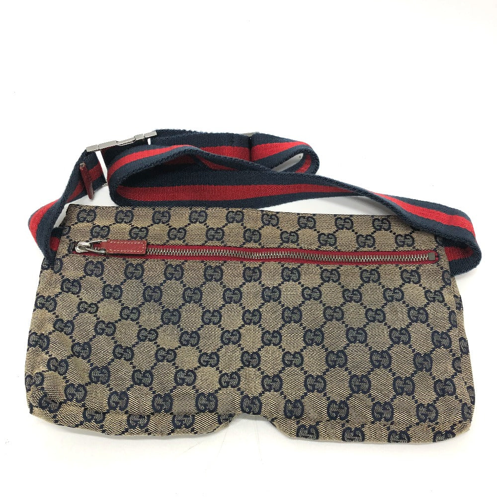 GUCCI Waist bag 28566 GG canvas / leather Red GG/logo Sling bag