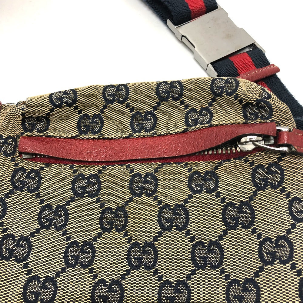 GUCCI Waist bag 28566 GG canvas / leather Red GG/logo Sling bag
