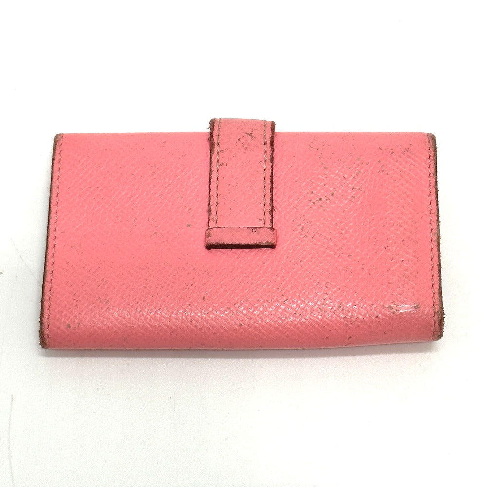 HERMES Key case Key holder Epsom pink HMetal Bean Women Used Authentic