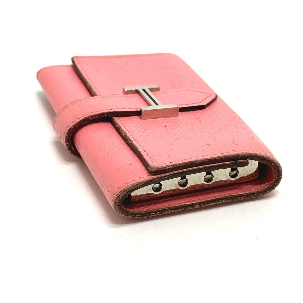 HERMES Key case Key holder Epsom pink HMetal Bean Women Used Authentic