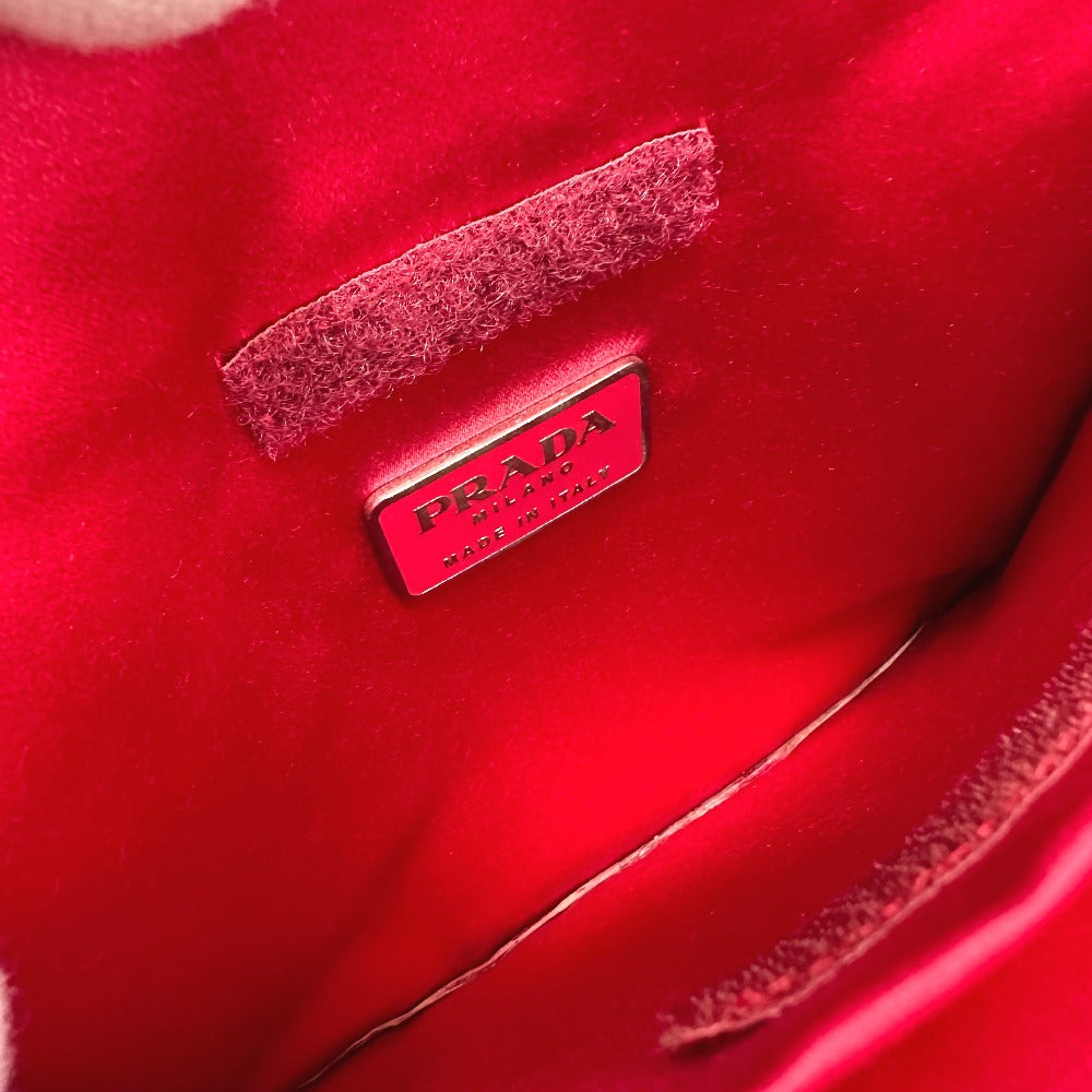 PRADA Tote Bag B8212 leather pink With logo Side logo