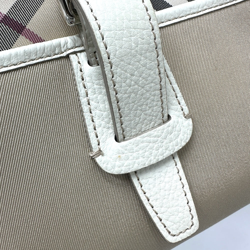 BURBERRY Handbag Nylon beige check Mini Boston Duffel bag