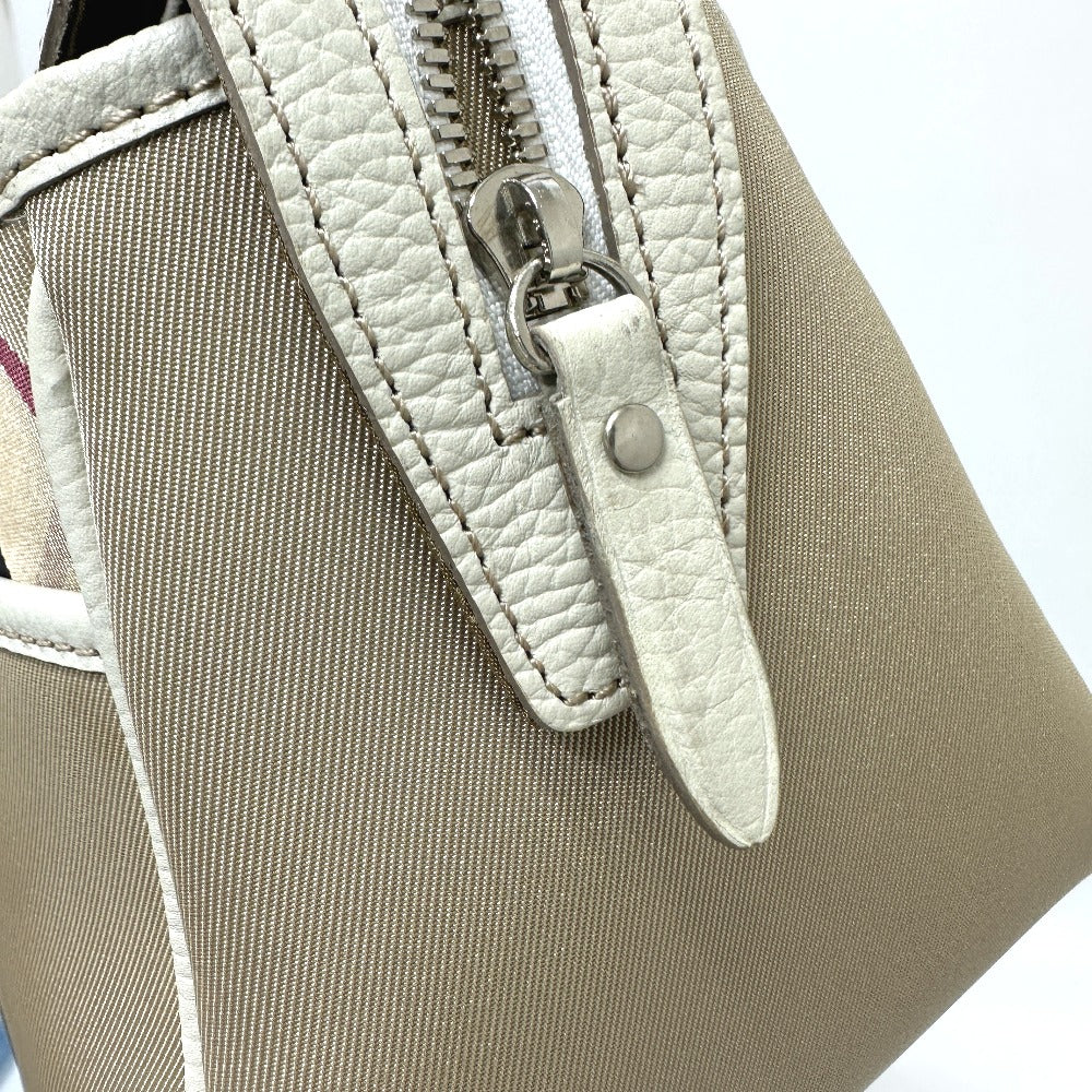 BURBERRY Handbag Nylon beige check Mini Boston Duffel bag