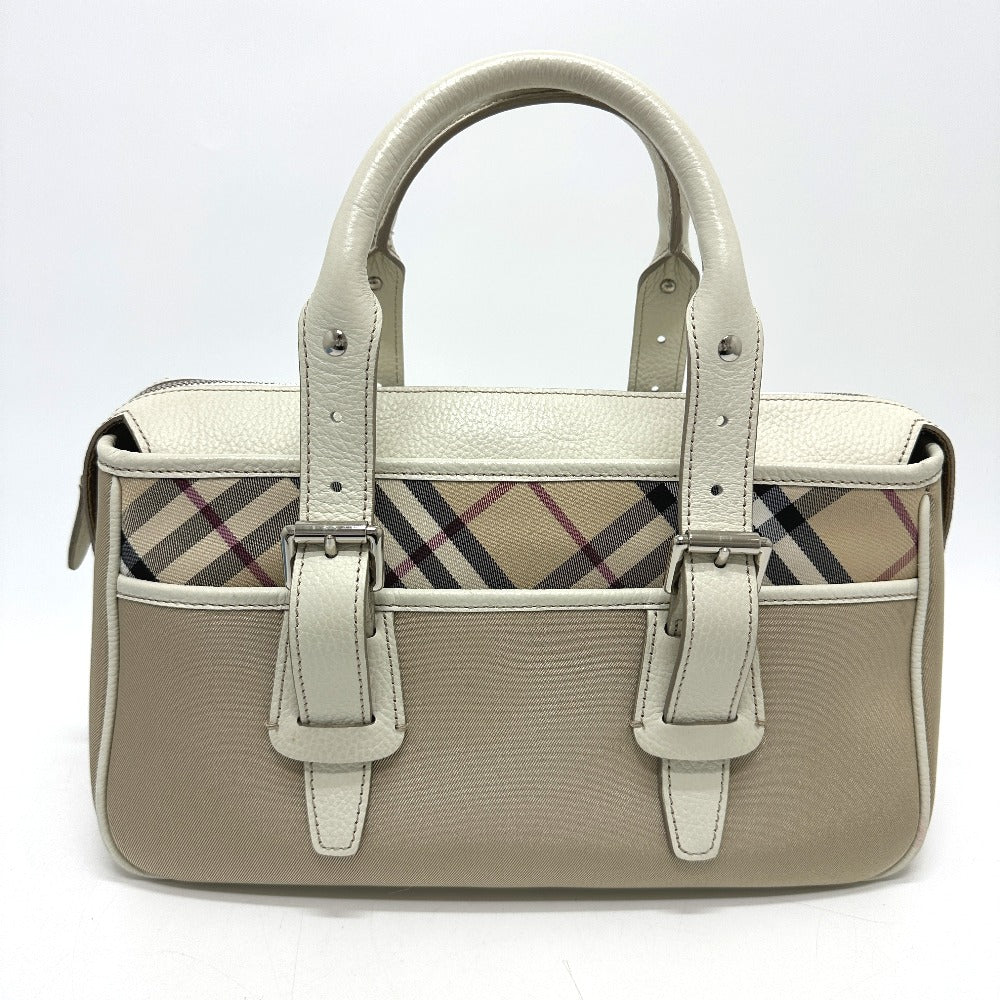 BURBERRY Handbag Nylon beige check Mini Boston Duffel bag