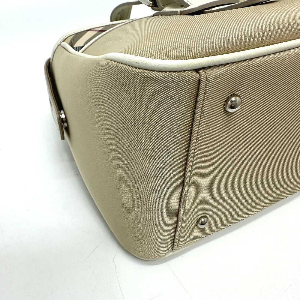 BURBERRY Handbag Nylon beige check Mini Boston Duffel bag