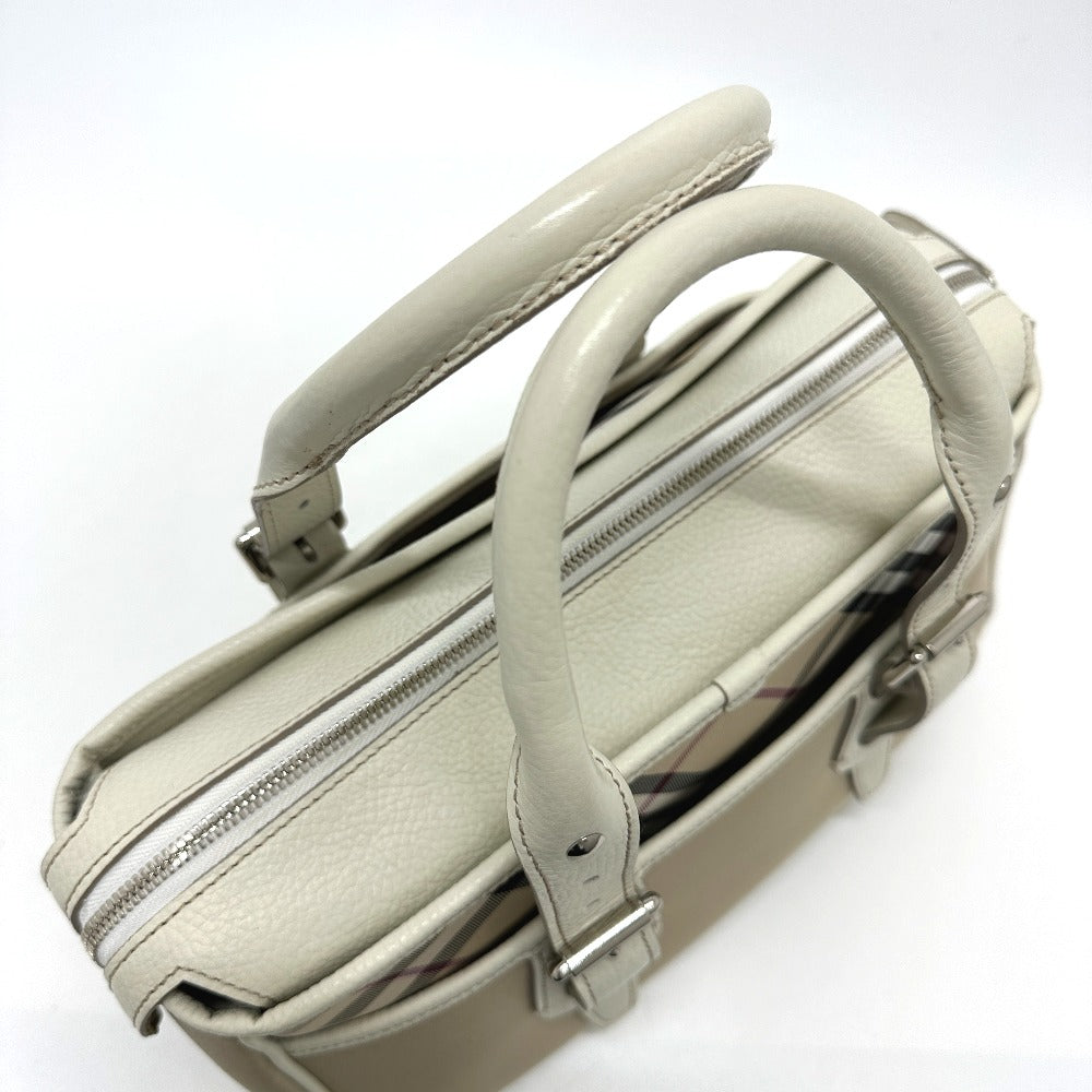 BURBERRY Handbag Nylon beige check Mini Boston Duffel bag
