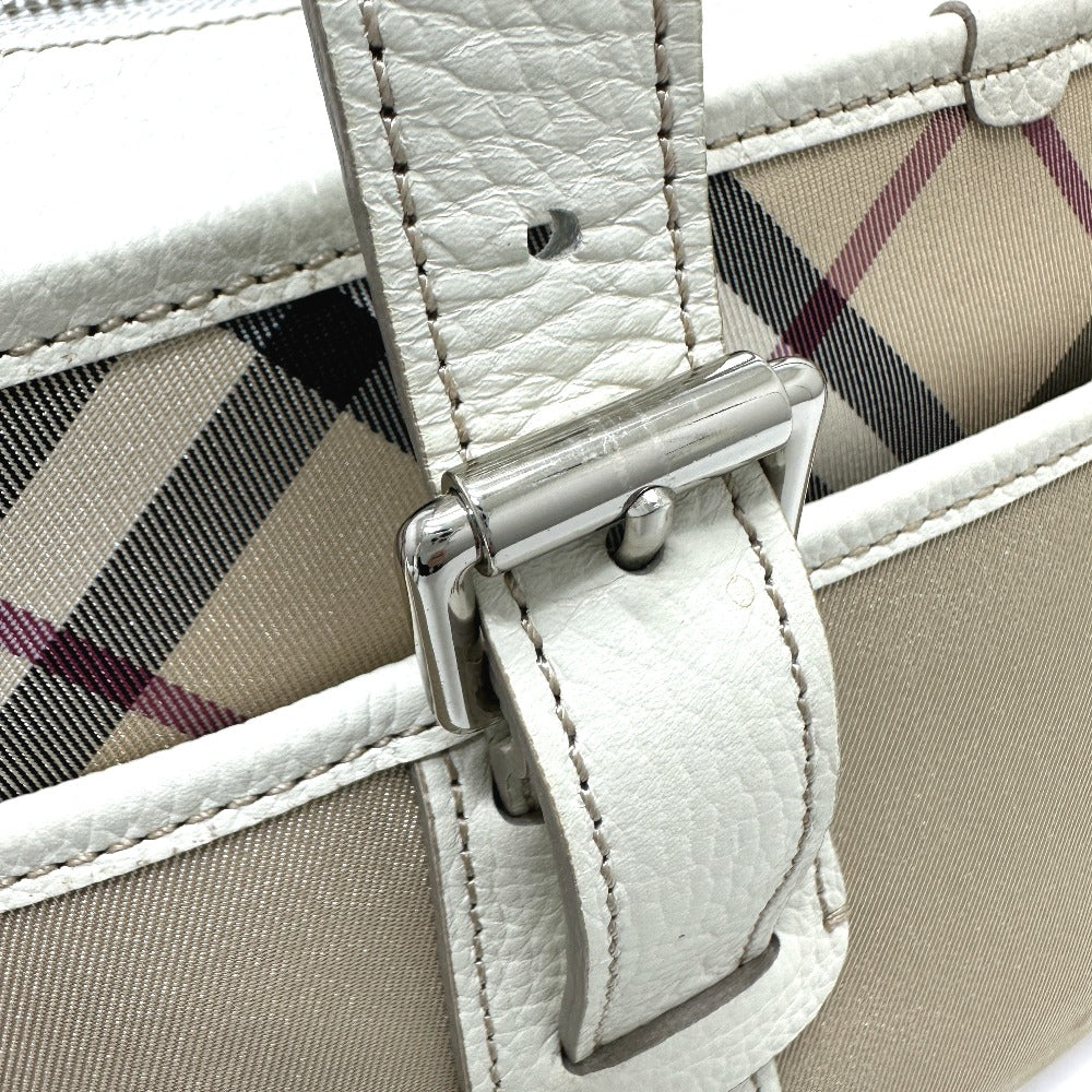 BURBERRY Handbag Nylon beige check Mini Boston Duffel bag