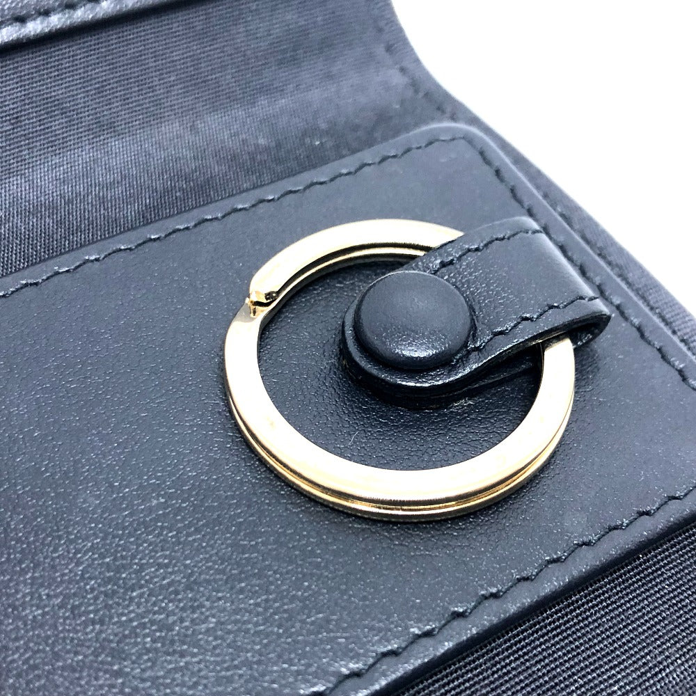 CHANEL Key case Key holder leather black COCO Mark 4 stations with key ring