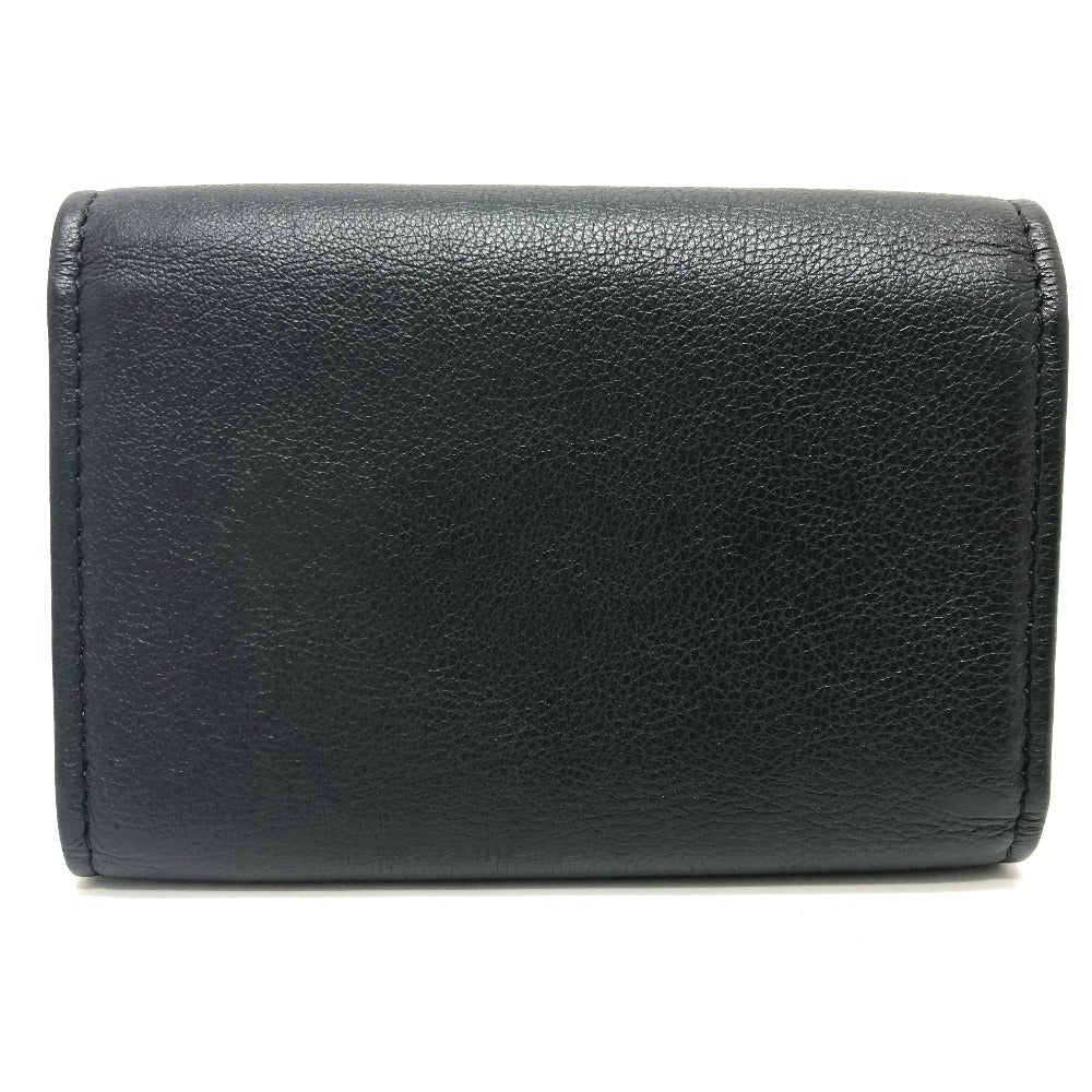 CHANEL Key case Key holder leather black COCO Mark 4 stations with key ring