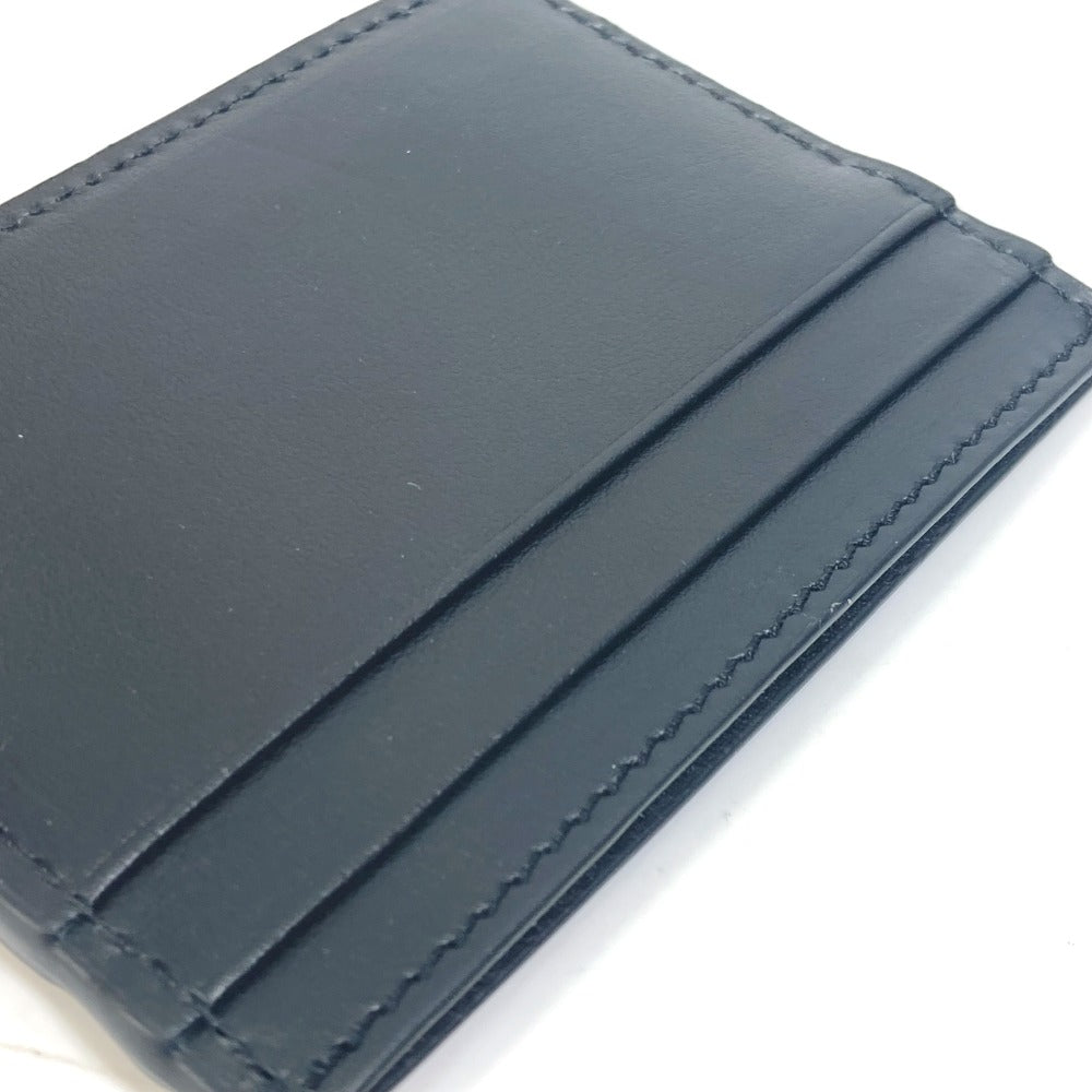 GUCCI Card Case 547596 leather black logo name card holder