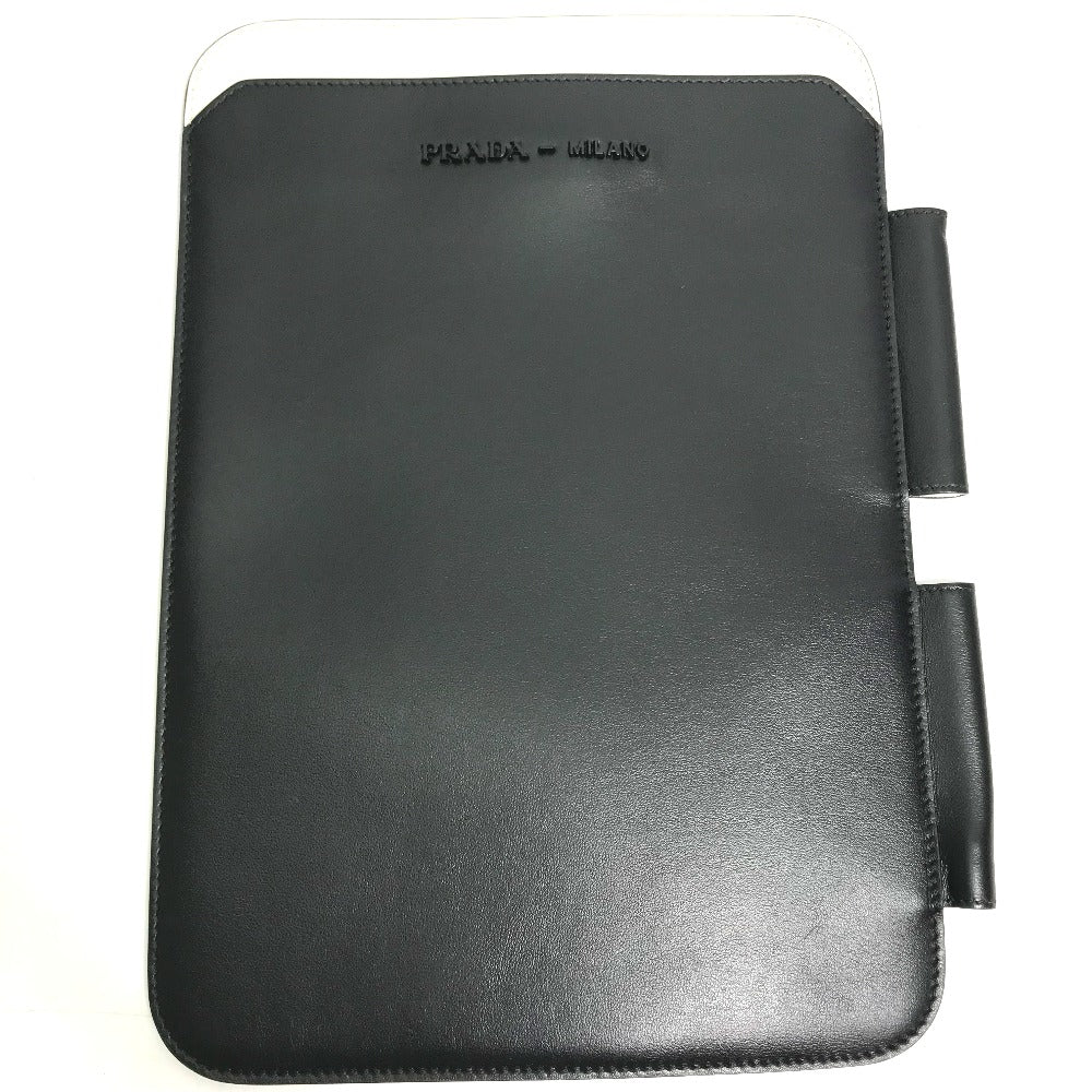 PRADA iPad case leather black By color 3D logo