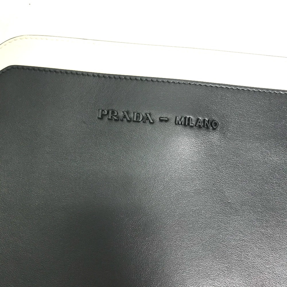 PRADA iPad case leather black By color 3D logo