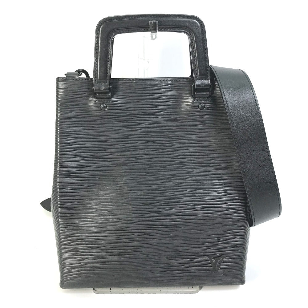 LOUIS VUITTON Handbag M58497 Epi Leather black Epi Crossbody Sac Plat fold Women Used Authentic