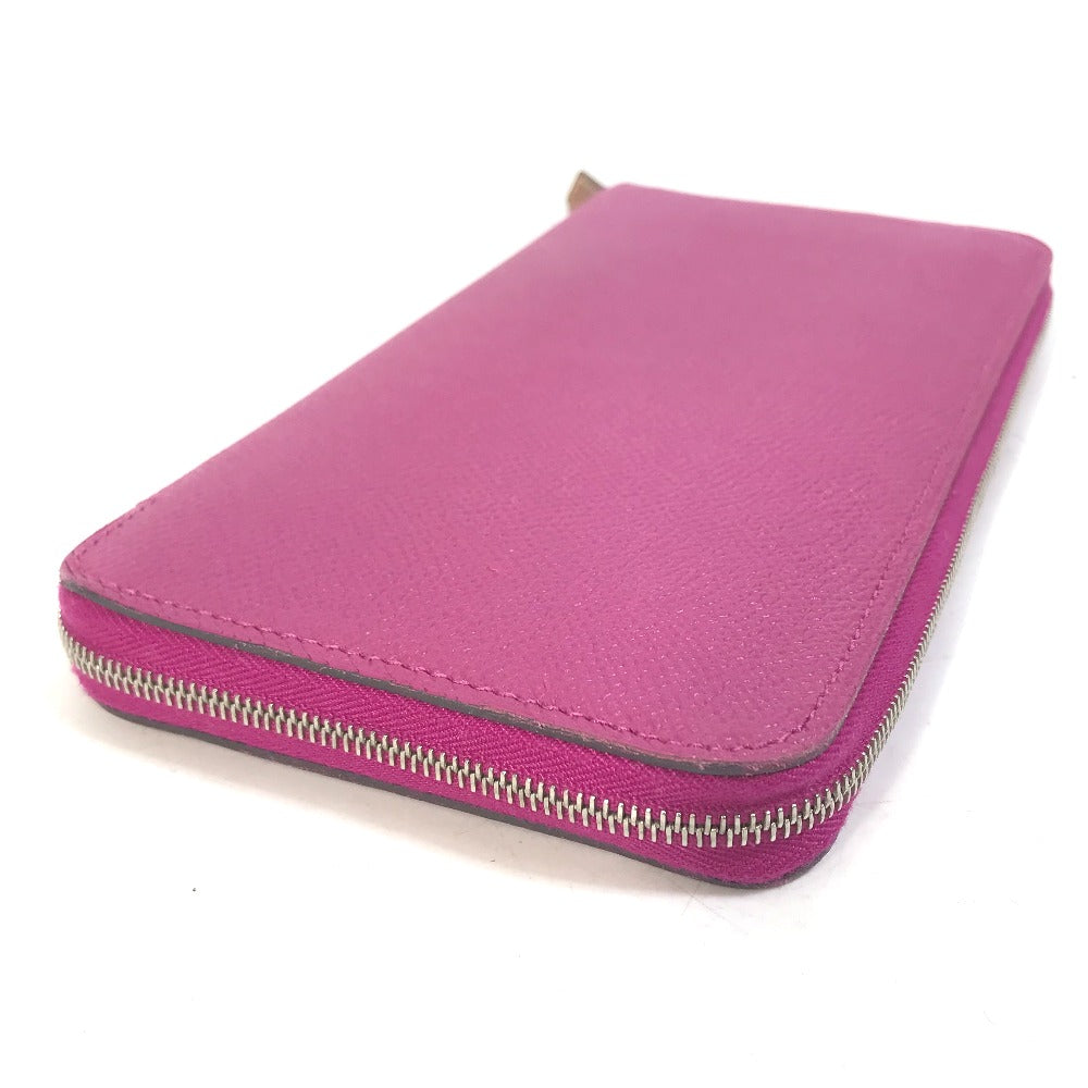 HERMES Long Wallet Purse Epsom purple Long wallet Azap long silk in Women Used Authentic