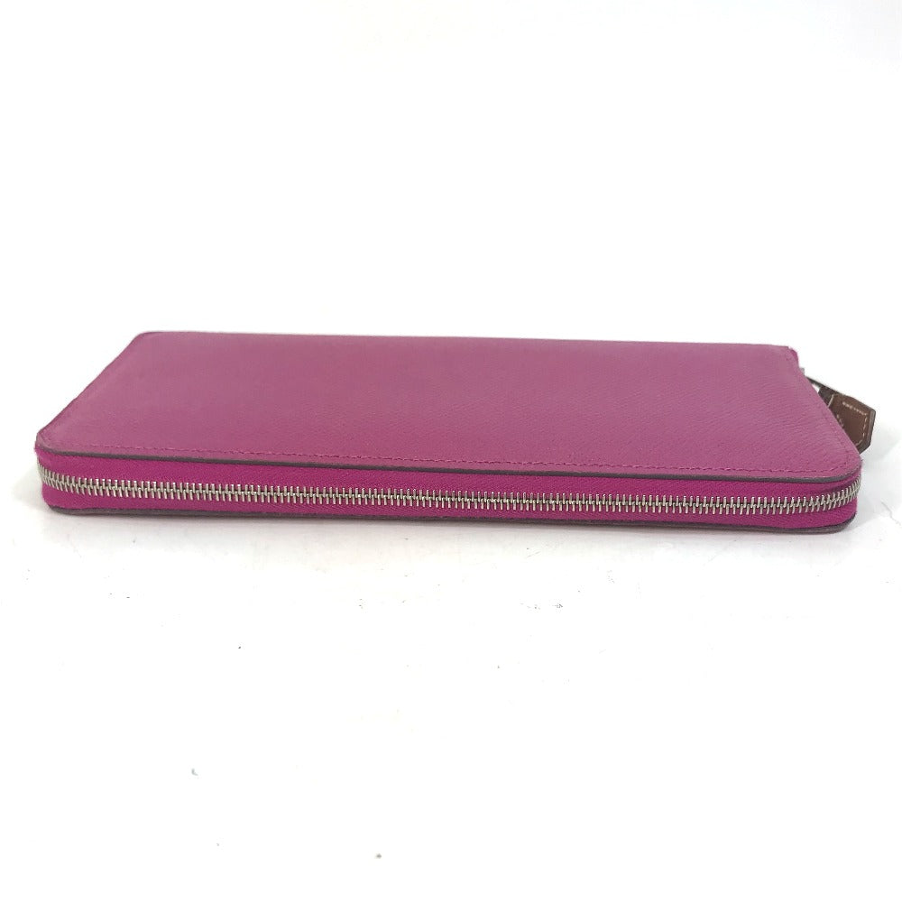 HERMES Long Wallet Purse Epsom purple Long wallet Azap long silk in Women Used Authentic