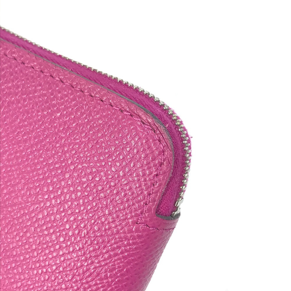 HERMES Long Wallet Purse Epsom purple Long wallet Azap long silk in Women Used Authentic