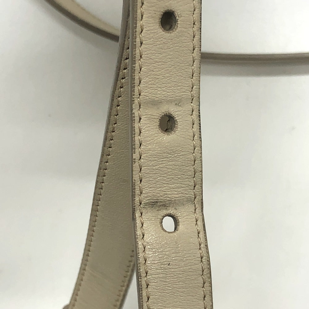 PRADA Shoulder Bag BT0706 Canvas / leather beige logo Jacquard Women Used Authentic