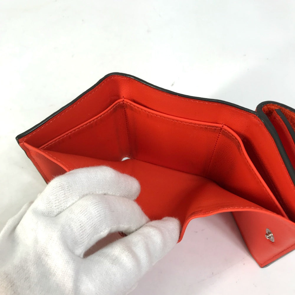 FENDI Trifold wallet 8M0426 leather Orange Peekaboo