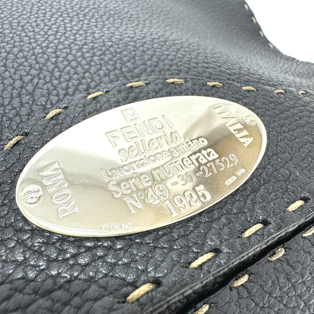 FENDI Shoulder Bag 8BT116 leather black Celeria