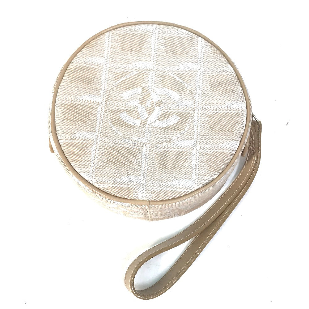CHANEL Pouch A17682 canvas beige COCO Mark New travel line