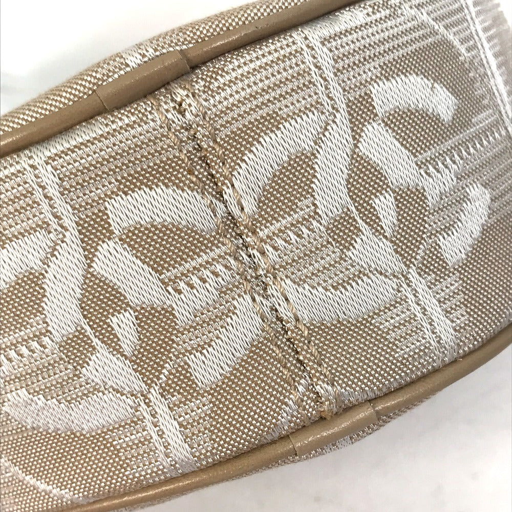CHANEL Pouch A17682 canvas beige COCO Mark New travel line