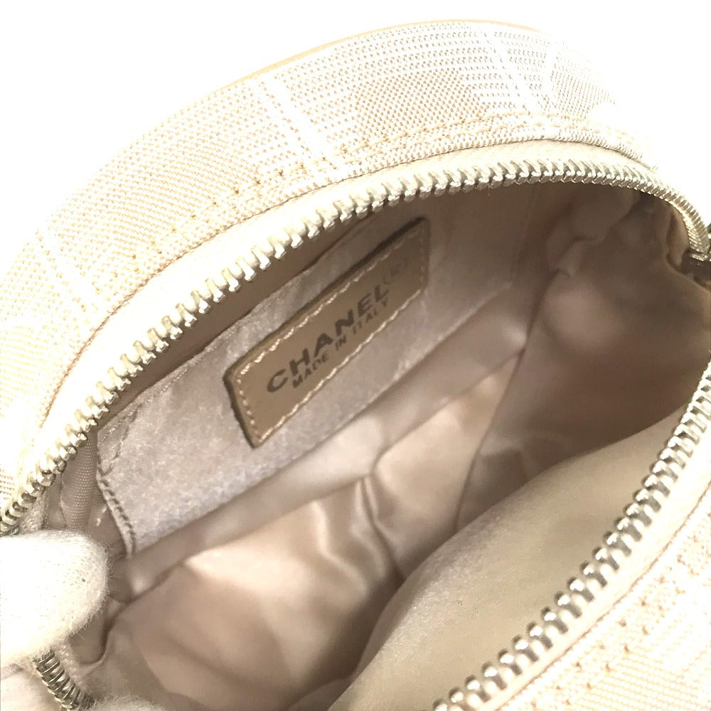 CHANEL Pouch A17682 canvas beige COCO Mark New travel line