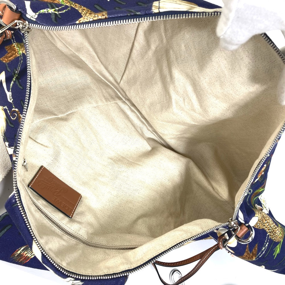LOEWE Boston Duffel bag canvas blue Paula's Ibiza shark shark