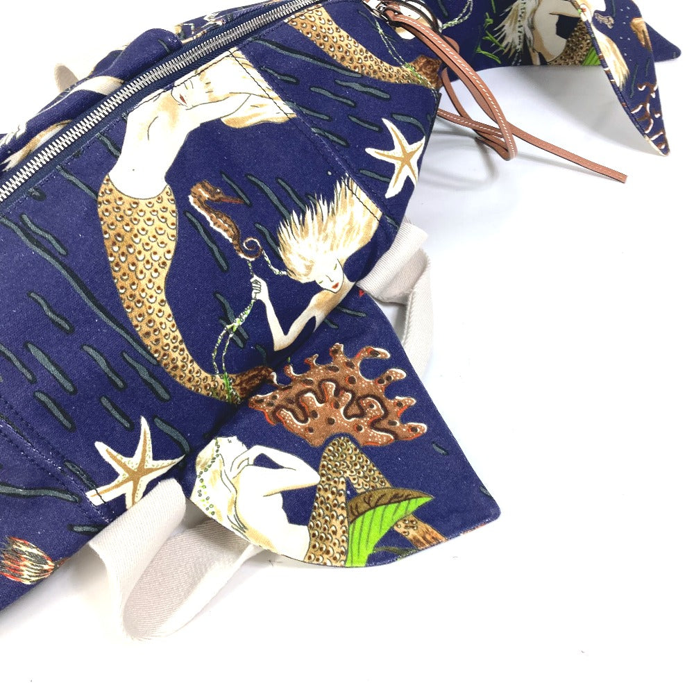 LOEWE Boston Duffel bag canvas blue Paula's Ibiza shark shark