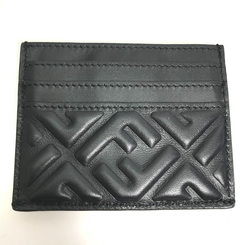 FENDI Coin case 8M0423 leather black baguette card holder