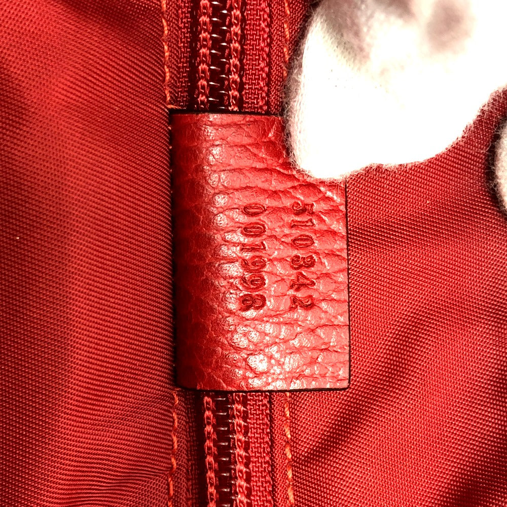 GUCCI Shoulder Bag 510342 Nylon / leather Red GG