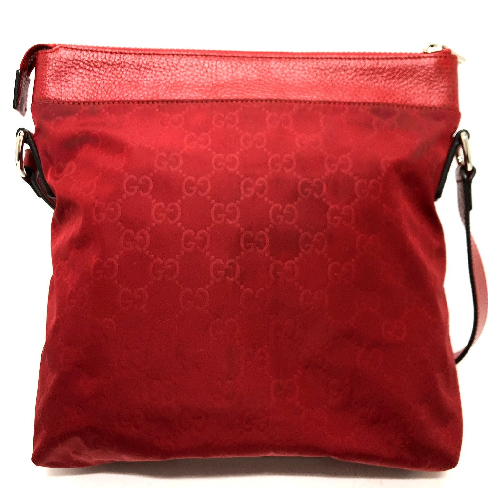 GUCCI Shoulder Bag 510342 Nylon / leather Red GG