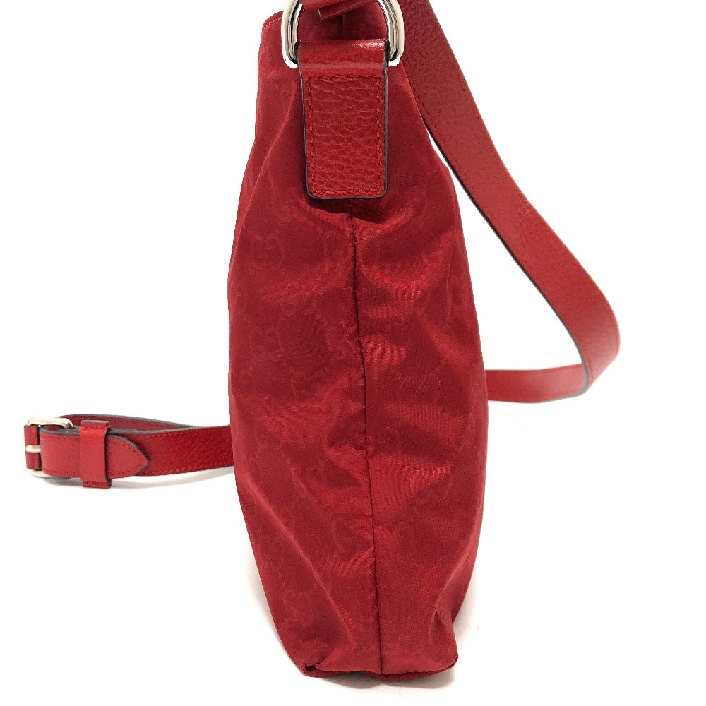 GUCCI Shoulder Bag 510342 Nylon / leather Red GG