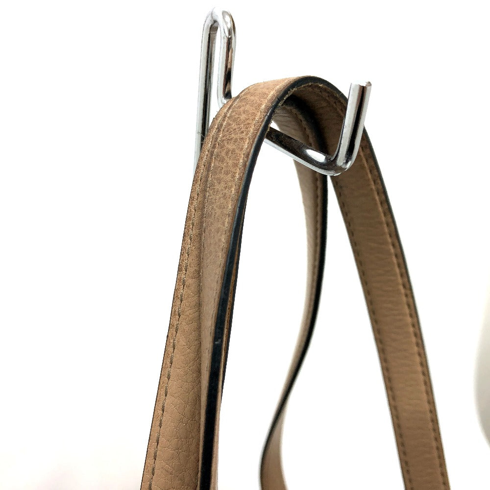 PRADA Tote Bag 1BG203 leather beige logo