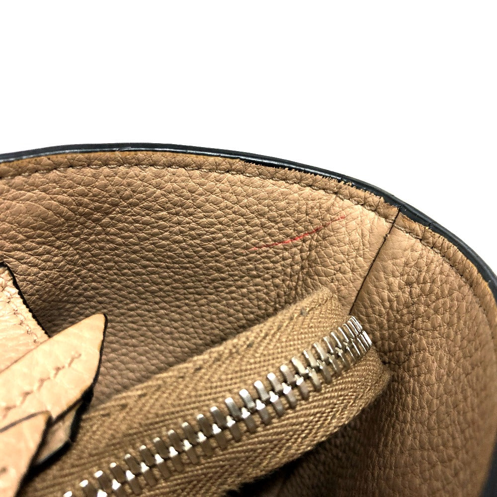PRADA Tote Bag 1BG203 leather beige logo