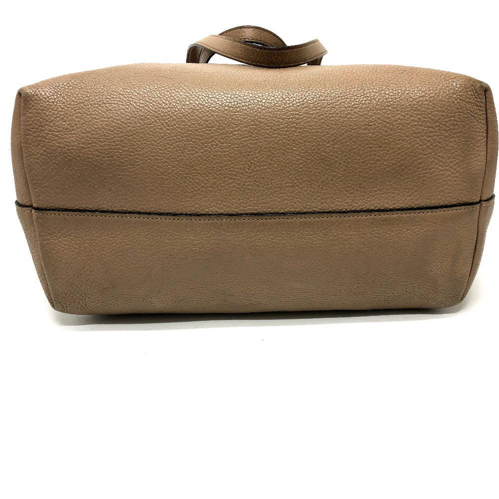 PRADA Tote Bag 1BG203 leather beige logo