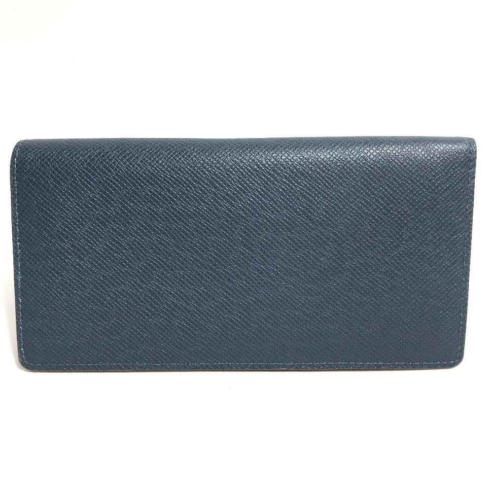 LOUIS VUITTON Long Wallet Purse M30662 Taiga Leather blue Taiga Portefeuille Braza
