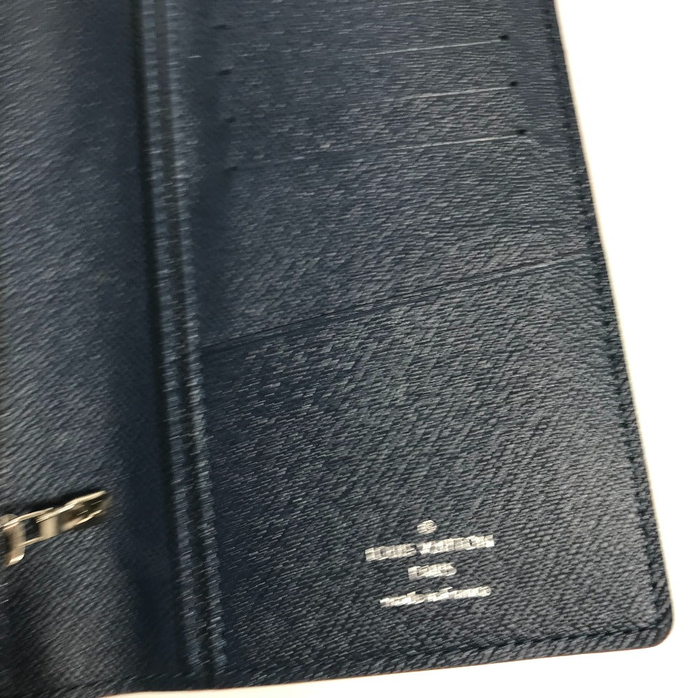 LOUIS VUITTON Long Wallet Purse M30662 Taiga Leather blue Taiga Portefeuille Braza