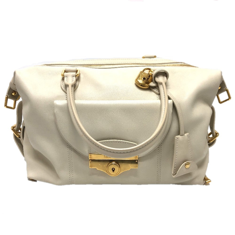 LOUIS VUITTON Boston Duffel bag Model number unknown leather white Sac Louis