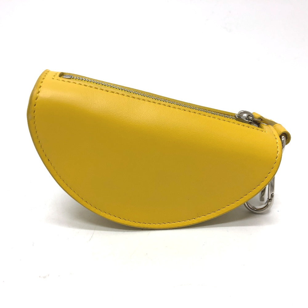 FENDI Bag charm 7AR706 leather yellow taco motif Coin case Women Used Authentic