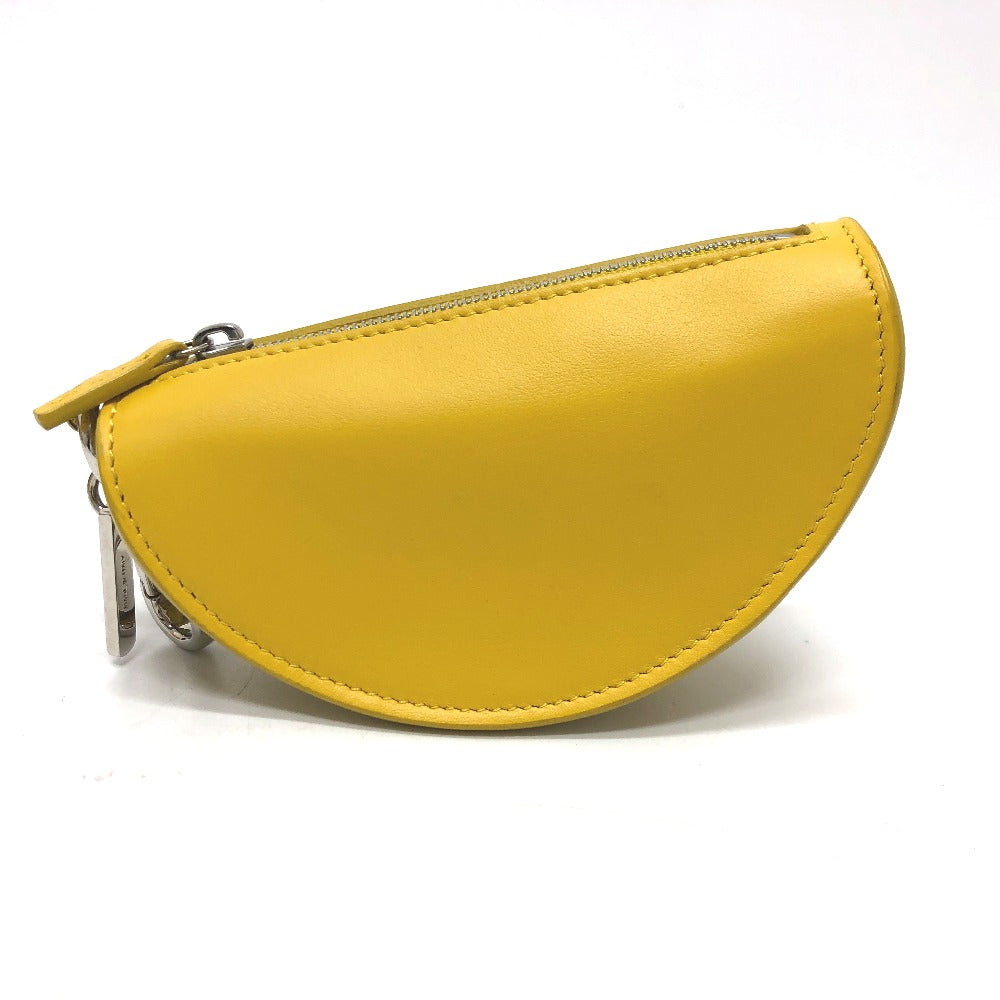 FENDI Bag charm 7AR706 leather yellow taco motif Coin case Women Used Authentic