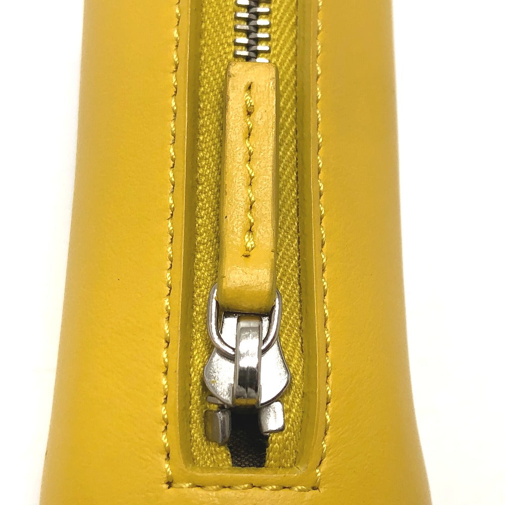 FENDI Bag charm 7AR706 leather yellow taco motif Coin case Women Used Authentic