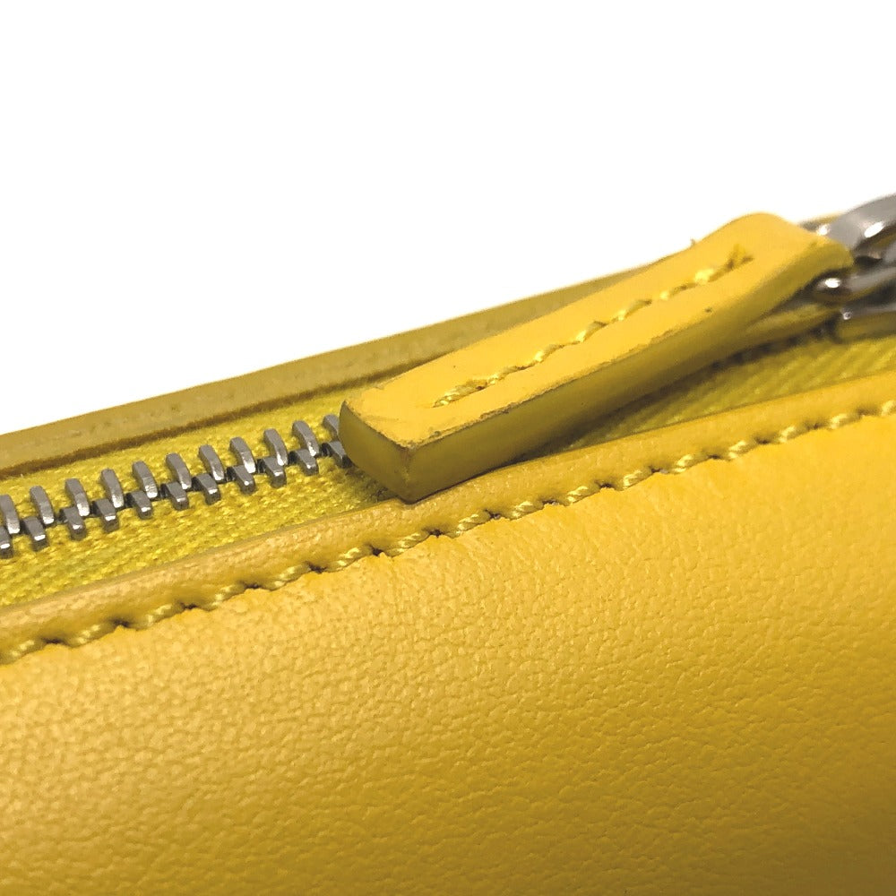 FENDI Bag charm 7AR706 leather yellow taco motif Coin case Women Used Authentic