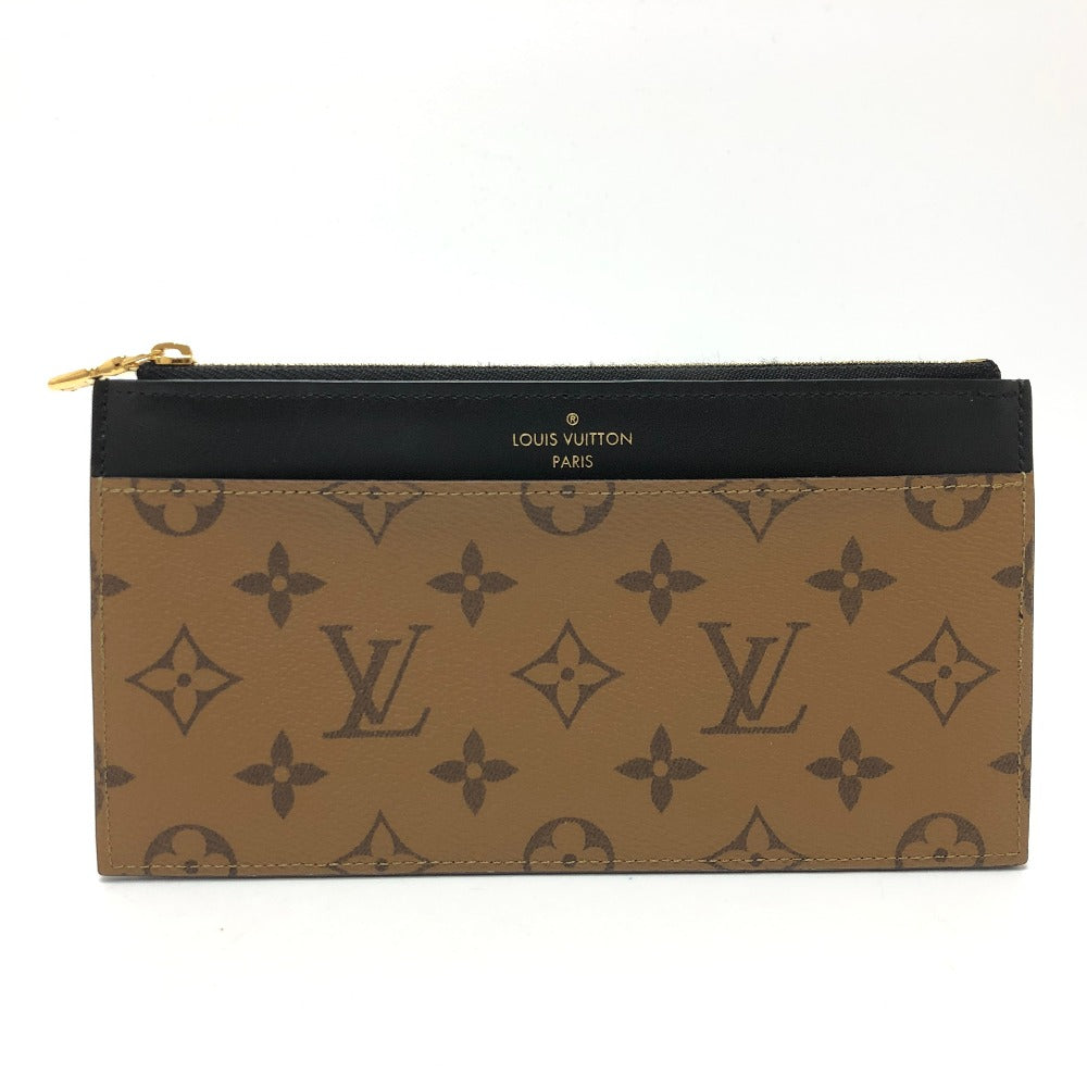 LOUIS VUITTON Pouch M80390 Monogram reverse canvas Brown Monogram reverse Slim perspective