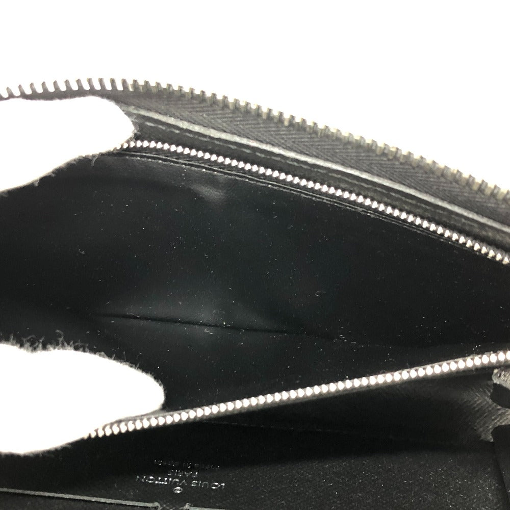 LOUIS VUITTON Long Wallet Purse N60379 Damier Grafitto Canvas black Damier Grafitte Zippy dragonne mens Used Authentic